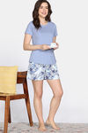 Zivame Knit Cotton Shorts Set - Eventide — thumbnail 1