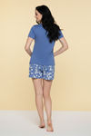 Zivame Knit Cotton Sleep Short Set - Riviera — thumbnail 3