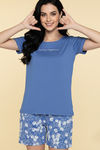 Zivame Knit Cotton Sleep Short Set - Riviera — thumbnail 5