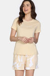 Zivame Knit Cotton Shorts Set - Soybeen — thumbnail 2