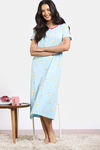 Zivame Joyful Jingles Knit Cotton Mid Length Nightdress - Grapemist — thumbnail 2