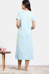 Zivame Joyful Jingles Knit Cotton Mid Length Nightdress - Grapemist — thumbnail 4
