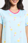 Zivame Joyful Jingles Knit Cotton Mid Length Nightdress - Grapemist — thumbnail 5