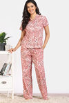 Zivame 2 Mile Fashion Woven Pyjama Set - Peony — thumbnail 3