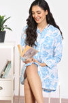 Zivame 2 Mile Fashion Woven Knee Length Loungewear Dress - Marshmallow — thumbnail 2