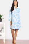 Zivame 2 Mile Fashion Woven Knee Length Loungewear Dress - Marshmallow — thumbnail 3