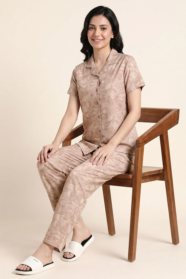 Zivame Buttersoft Knit Poly Pyjama Set - Roebuck — image 5
