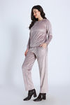 Zivame Velour Loungewear Set - Fawn — thumbnail 2