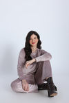 Zivame Velour Loungewear Set - Fawn — thumbnail 4