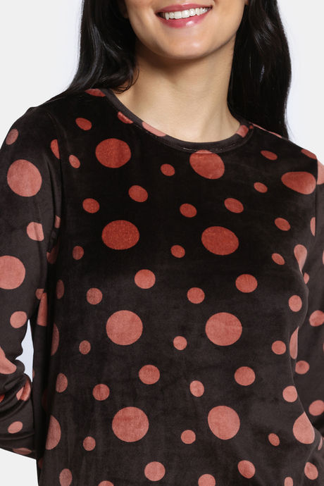 Zivame Knit Poly Velour Lifewear Set - Caviar — image 5