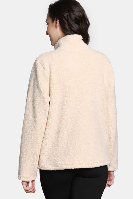 Zivame Winter Plum Sherpa Sweatshirt - Ecru — image 4