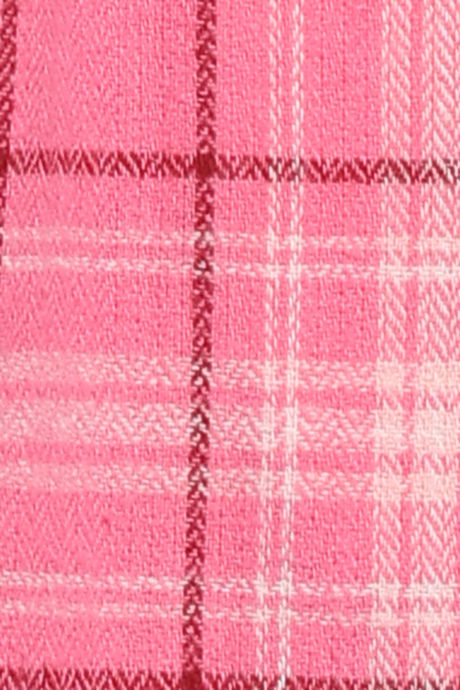 Zivame Checkered Charm Flannel Pyjama Set - Coral Cloud — image 7