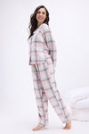 Zivame Checkered Charm Flannel Pyjama Set - Pristne — thumbnail 2