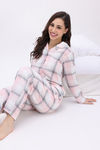 Zivame Checkered Charm Flannel Pyjama Set - Pristne — thumbnail 4