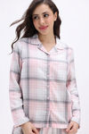 Zivame Checkered Charm Flannel Pyjama Set - Pristne — thumbnail 5
