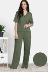 Zivame 2 Mile Fashion Knit Cotton Loungwear Set - Cypress — thumbnail 1