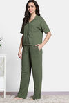 Zivame 2 Mile Fashion Knit Cotton Loungwear Set - Cypress — thumbnail 2