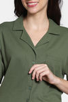 Zivame 2 Mile Fashion Knit Cotton Loungwear Set - Cypress — thumbnail 5