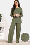 Zivame 2 Mile Fashion Knit Cotton Loungewear Set - Cypress — thumbnail 2