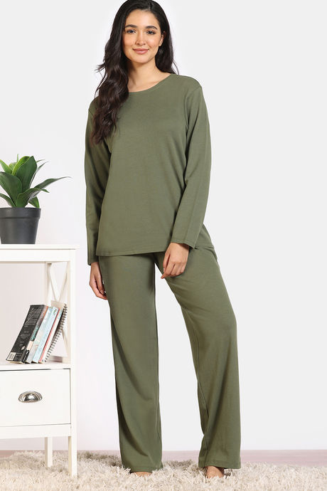 Zivame 2 Mile Fashion Knit Cotton Lifewear Set - Cypress — image 3