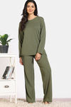 Zivame 2 Mile Fashion Knit Cotton Loungewear Set - Cypress — thumbnail 3
