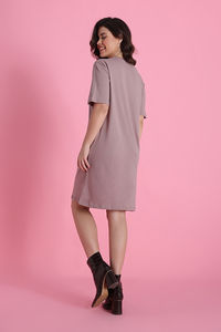 Zivame Donald Duck Knit Cotton Loungewear Dress - Fawn — thumbnail 4