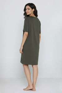 Zivame Mickey Knit Cotton Loungewear Dress - Grapeleaf — thumbnail 4
