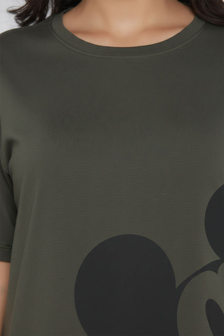 Zivame Mickey Knit Cotton Loungewear Dress - Grapeleaf — image 6