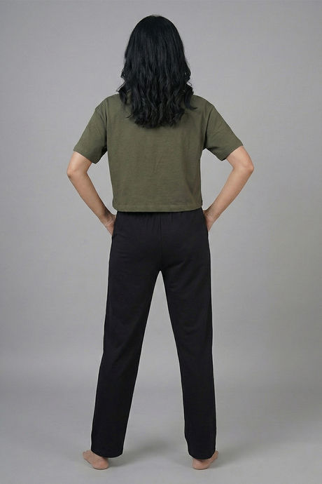 Zivame Mickey Knit Cotton Loungewear Set - Grape Leaf — image 4