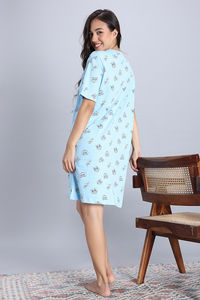 Zivame Character Print Knit Cotton Loungewear Dress - Countryair — thumbnail 5