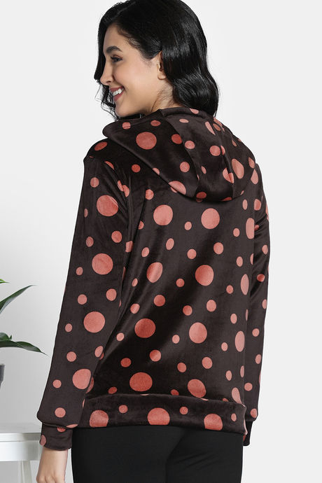 Zivame Knit Poly Velour Jacket - Caviar — image 4