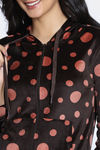 Zivame Knit Poly Velour Jacket - Caviar — thumbnail 5