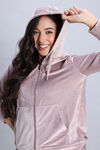Zivame Knit Poly Velour Jacket - Fawn — thumbnail 7