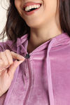 Zivame Knit Poly Velour Jacket - Polignac — thumbnail 8