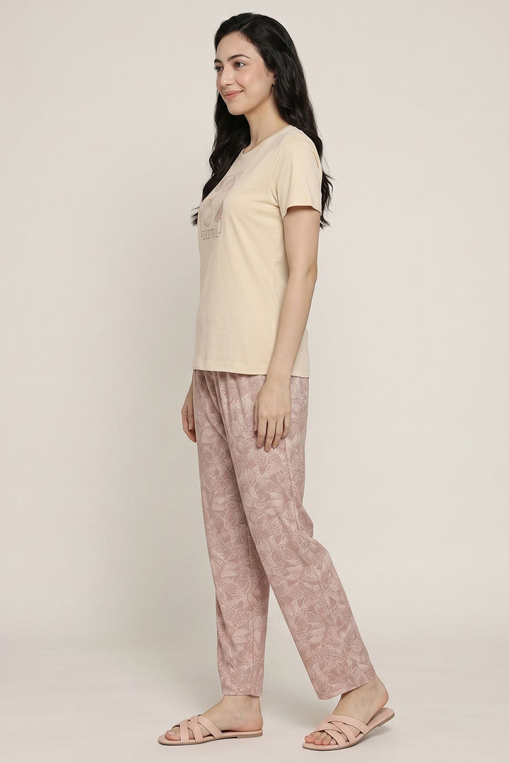 Zivame Buttersoft Knit Poly Pyjama Set - Roebuck — image 3