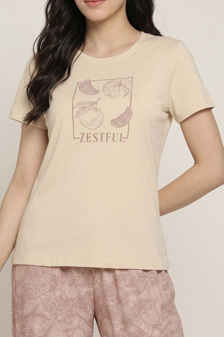 Zivame Buttersoft Knit Poly Pyjama Set - Roebuck — image 4