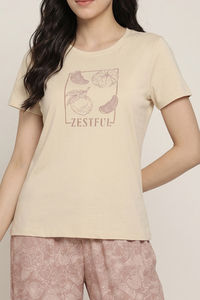 Zivame Buttersoft Knit Poly Pyjama Set - Roebuck — thumbnail 4