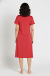 Zivame Smurf Collection Knit Cotton Mid Length Nightdress - Salsa — thumbnail 3