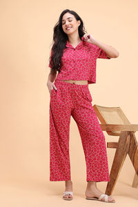 Zivame Smiley World Knit Cotton Loungewear Set - Jazzy — thumbnail 3