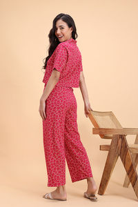 Zivame Smiley World Knit Cotton Loungewear Set - Jazzy — thumbnail 4