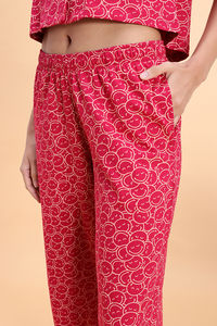 Zivame Smiley World Knit Cotton Loungewear Set - Jazzy — thumbnail 7