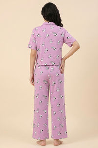 Zivame Snoopy Knit Cotton Loungewear Set - Phalaenopsis — thumbnail 3
