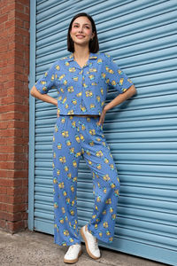 Zivame Minions Knit Cotton Loungewear Set - Riviera — thumbnail 1