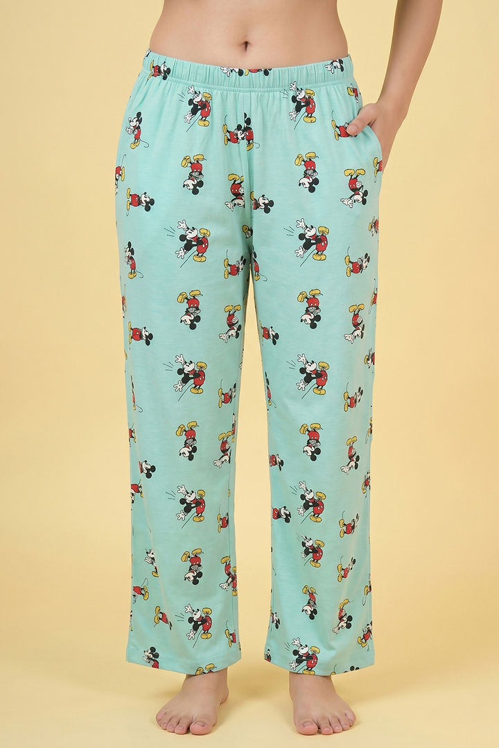 Zivame Mickey & Friends Knit Cotton Loungewear Set - Yucca — image 6