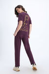Zivame Garfield Knit Cotton Loungewear Set - Fig — thumbnail 1