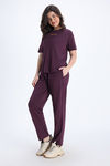 Zivame Garfield Knit Cotton Loungewear Set - Fig — thumbnail 3