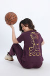 Zivame Garfield Knit Cotton Loungewear Set - Fig — thumbnail 4