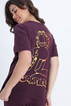 Zivame Garfield Knit Cotton Loungewear Set - Fig — thumbnail 6