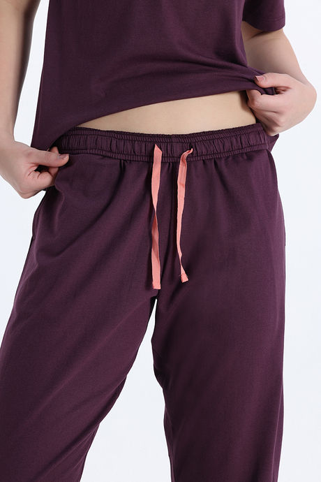 Zivame Garfield Knit Cotton Loungewear Set - Fig — image 8