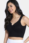 Zivame Thermal Bra Top With Inbuilt Cups - Black — thumbnail 2